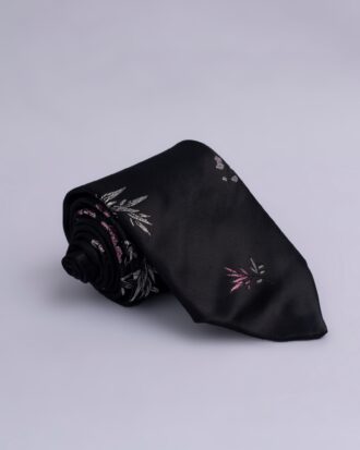 Obafemi Black Floral Tie