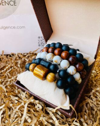 mens bracelet set pluto white black brown bracelet