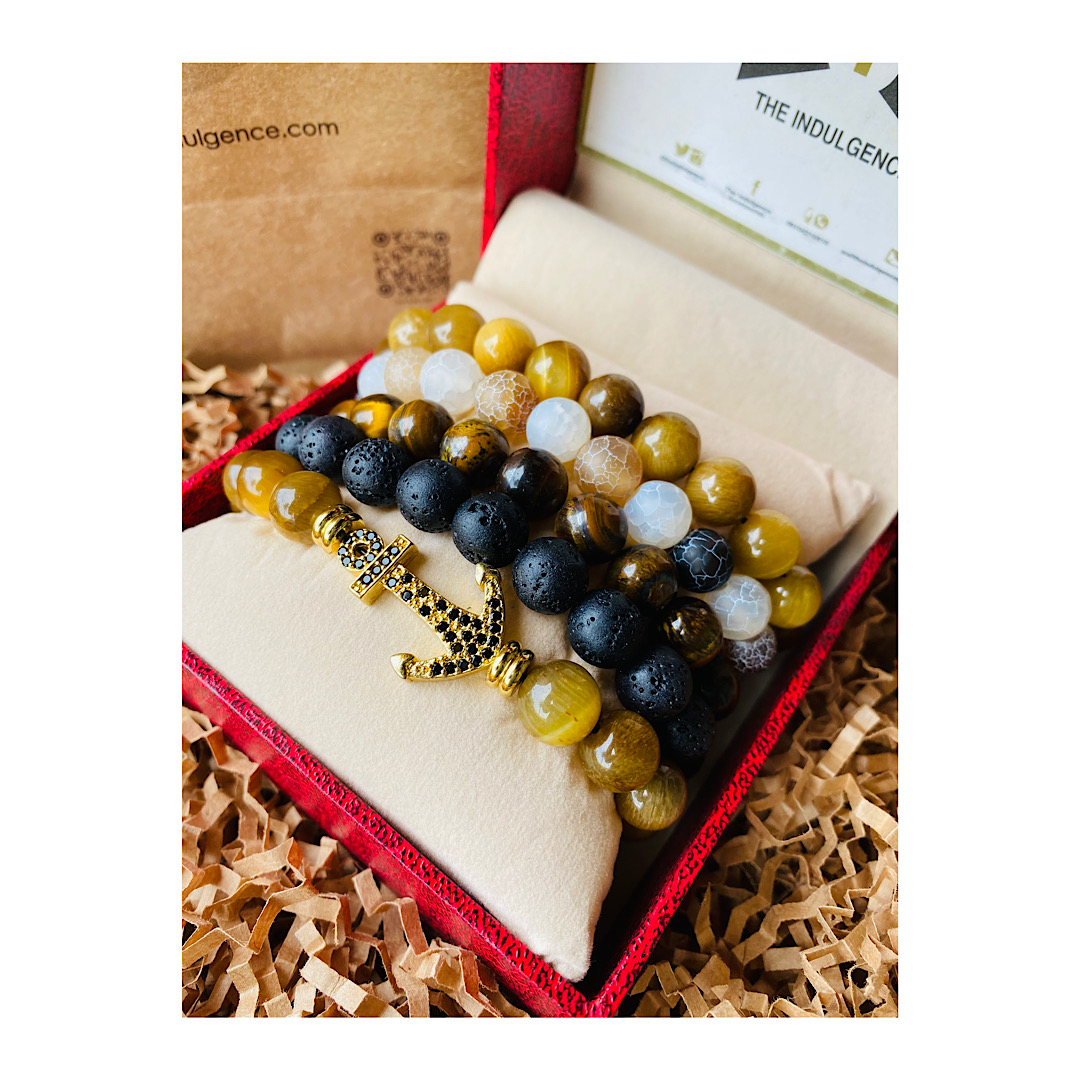 Mr Fortitude Premium Stone Bracelet set.