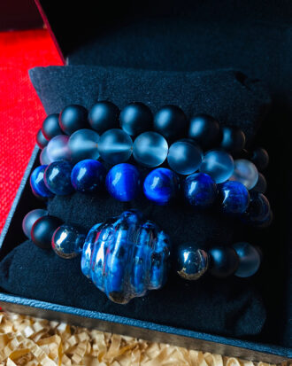 African blue mens Bracelet set - Askia The Great Theindulgence