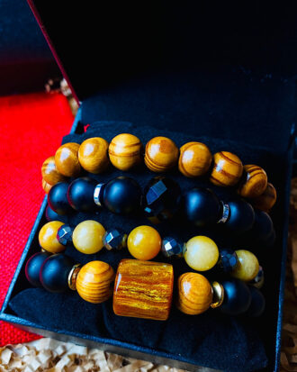 Africa Brown mens Bracelet set Heritage King Menelik Theindulgence