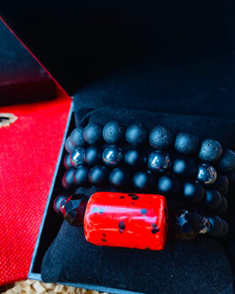 Red men coral African bracelet oba Ewuare